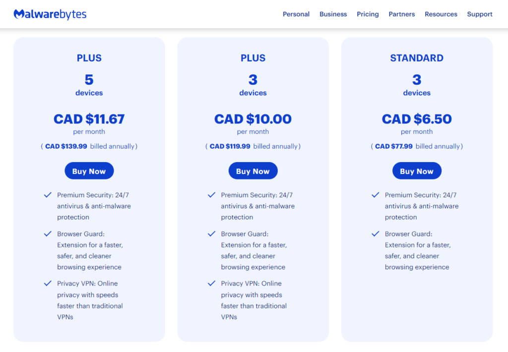 Avast vs Malwarebytes: Malwarebytes Prices